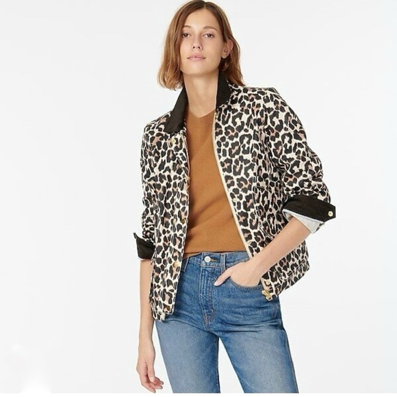 J.Crew Leopard Barn Jacket - Picture 2 of 3